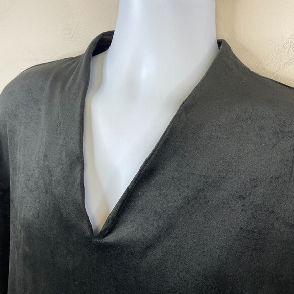 J. Jill Womens VELVET VELOUR Party Tunic Top Size 3X Black BUTTERY SOFT Luxe - Picture 3 of 11